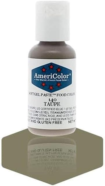 AmeriColor, Taupe, 0.75 Ounce Bottle, Soft Gel Paste Food Color