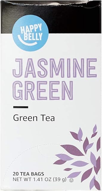 Amazon Brand - Happy Belly Jasmine Green Tea Bags, 20 Count