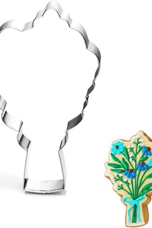 Wild Flower Cookie Cutter - 4.5 Inch - Stainless Steel - Dishwasher Safe - Perfect for Baby Shower, Birthday, Wedding, and Holiday Cookies