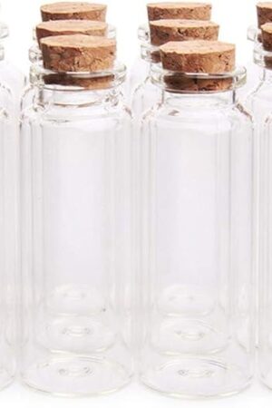 Danmu 40ml Potion Bottles,Glass Bottles with Cork Stopper,Small Glass Jars for Wedding Favors,Halloween Decorations,Baby Shower,Party Favors 12 Pack 1.18" x 3.14"