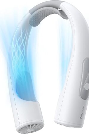 Warmco 10000mAh Portable Neck Fan - Rechargeable, 4-Speed, 360° All - Around Cooling, 24H Long - Lasting Runtime, Hands - Free Wearable Fan for Hot Weather, Travel,Office & Camping (Men & Women)