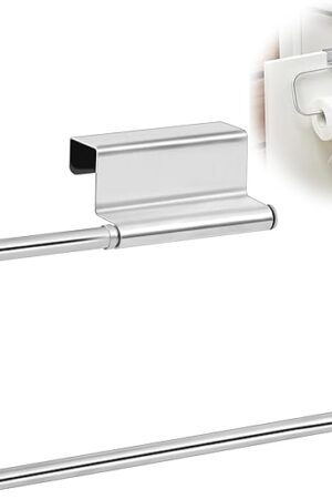 12.4 Inches Cabinet Door Paper Towel Holder Camper Under Sink Paper Towel Storage and Dispenser for Kitchen Bathroom Laundry Room(1 Pcs)