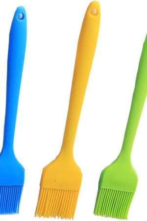 8.4 Inches Basting Heat Resistant Pastry for Grill Barbeque & Kitchen Baking Set Oil Brushes Soft Bristles (3 Pcs)