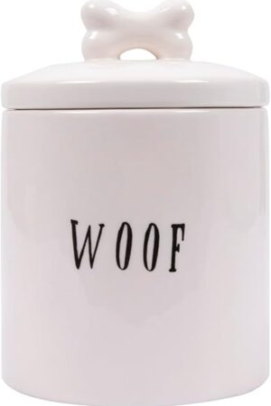 Creative Co-Op Woof Jar with Bone Handle on Lid