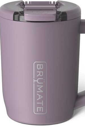 BrüMate Müv - 15oz 100% Leak Proof Insulated Coffee Mug with Handle & Lid - Stainless Steel Coffee Travel Mug - Double Walled Coffee Cup (Lilac Dusk)