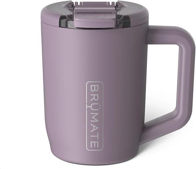 BrüMate Müv - 15oz 100% Leak Proof Insulated Coffee Mug with Handle & Lid - Stainless Steel Coffee Travel Mug - Double Walled Coffee Cup (Lilac Dusk)