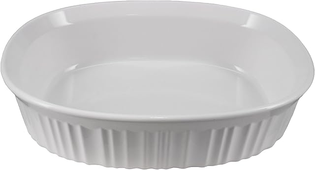 Corningware FS12 French White 1.5qt/1.4L Oval Ceramic Casserole Bakeware Dish