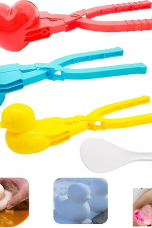 Animal Rice Mold Maker Set, 3-Piece Sushi Shaper Kit with Duck, Heart, and Snowman Designs, Includes Spoon (duck, Snowman and love)