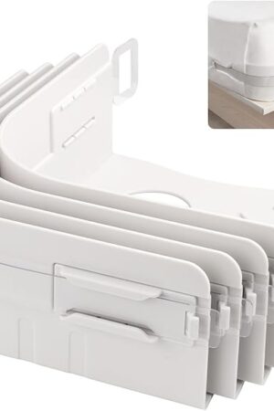 Bed Sheet Holders for Corners, Keep Sheets in Place Firm & Tight, Heavy Duty Lock Bedsheet Fastener Fits All Mattress Fitted Sheet Holder Set of 4, Easy Installation – White