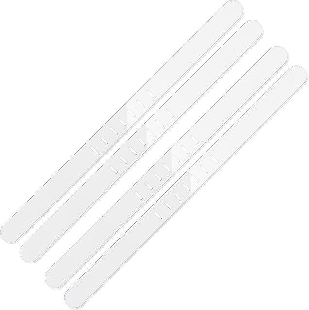 4PCS Replacement Strips for Bedsheet Holder, Replacement Straps Compatible with Most Lock Sheet Holders(Clear)