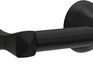Delta Esato (1-Pack) Toilet Paper Holder Matte Black Tissue Roll Spring-Loaded Rod| Bathroom Decor | Organizers and Storage | Wall Mounted Accessories ESA50-MB
