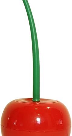 Cherry Shape Toilet Brush - Standing Toilet Brush Set - Compact Household Bathroom Red Cherry Toilet Brush (Red)