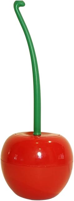 Cherry Shape Toilet Brush - Standing Toilet Brush Set - Compact Household Bathroom Red Cherry Toilet Brush (Red)