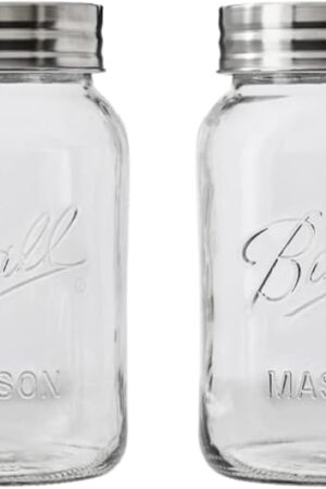 Ball Regular Mouth 32-Ounces Mason Jar with Lids and Bands, Clear,(Pack Of 2)