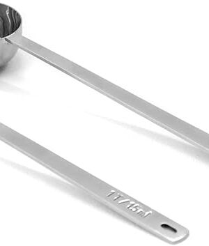 2Pcs Coffee Scoop Spoon - 1 Tbsp (15ml) & 2 Tbsp (30ml) Measuring Tablespoon - Stainless Steel Coffee Measuring Spoon - Long Handle Measuring Spoons for Ground Coffee, Loose Tea and Powder