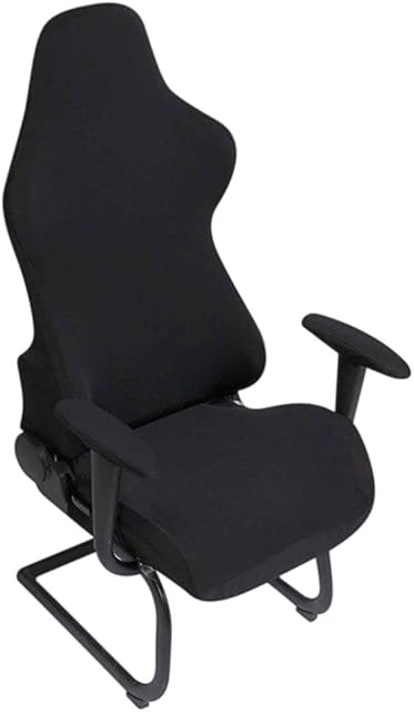 BTSKY Ergonomic Office Computer Game Chair Slipcovers Stretchy Polyester Covers for Reclining Racing Gaming Gaming Chair Black (No Chair)