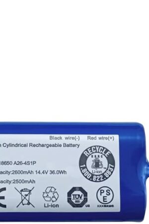 14.4V 2600mAh Replacement Battery for Ecovacs Deebot N79S N79 DN622, Eufy RoboVac 11 11S 12 15C 25C 30 30C 35C, Hybrid G10 G20 G30 G40 R500, Goovi F007C D380, Amarey A800 A900, Deenkee Robot Vacuum