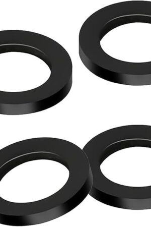 4 Pack Shower Head Gasket, 3/4" Rubber Washer for 1/2" Fixed Shower Head/Handheld Shower Hose Connector, Creates A Seal to Prevent Leakage