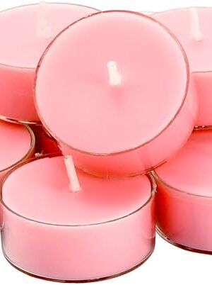 DEYBBY Natural Scented Soy Wax Tealight Candles Bulk, Romantic Rose Aromatherapy Luxury Tea Candle Set of 12-4 Hour Burn Time|Great for Valentine's Day, Birthday