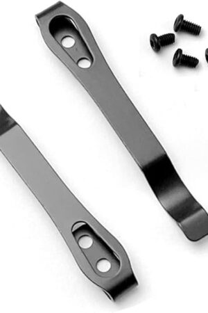 2 Pack Knife Pocket Clip Replacement: Deep Carry, Stainless Steel, EDC Knife Accessory (Screws Included)