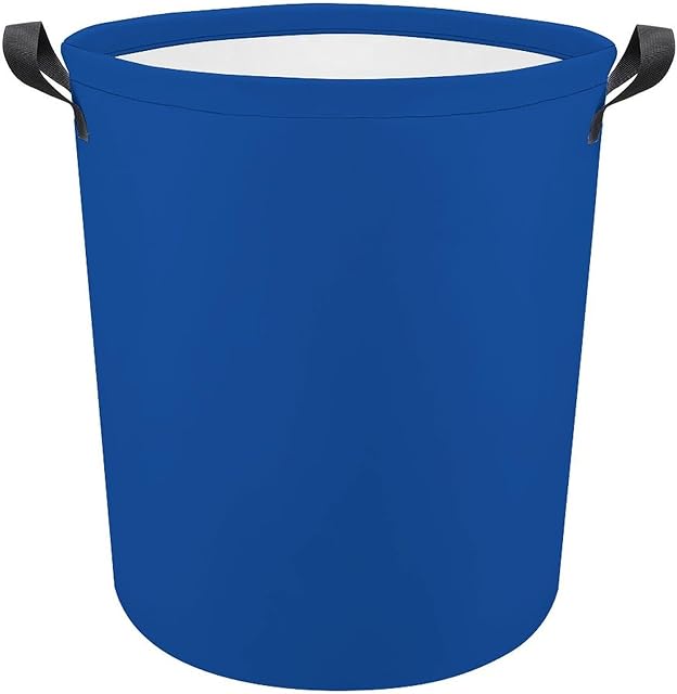 Large Laundry Hamper, Royal Blue Chic Square Laundry Basket Collapsible & Waterproof Storage Basket for College Dorm, Family Essentials