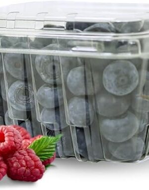 35 PACK - Plastic Berry Basket/Produce Containers - Pint Size for Blueberries, Raspberries, Strawberries