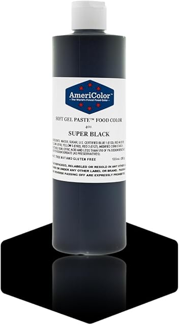 AmeriColor Soft Gel Paste Food Color, 13.5-Ounce, Super Black