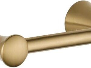 Delta Lahara (1-Pack) Toilet Paper Holder Champagne Bronze Tissue Roll Holder for Bathroom Organization and Storage Pivoting Toilet Tissue Holder Wall Bathroom Accessories 73850-CZ