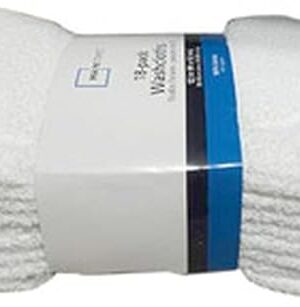 White Cotton Washcloth Pack - 18 Count