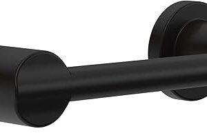 Delta Nicoli (1-Pack) Toilet Paper Holder Matte Black Tissue Roll Holder for Bathroom Organization and Storage Pivoting Toilet Tissue Holder Wall Bathroom Accessories NIC50-MB