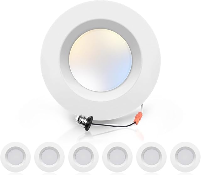 ECOELER LED Retrofit Recessed Lighting Recessed Can Lights 16.5W 5/6 Inch 2700K/3000K/4000K/5000K/6000K Adjustable