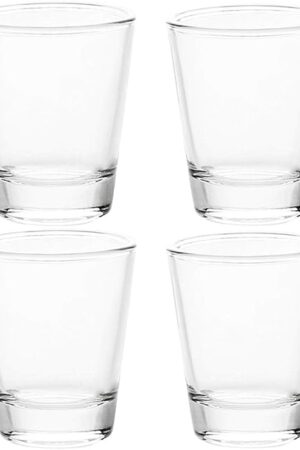 BCnmviku 1.5 oz Shot Glasses Sets with Heavy Base, Clear Shot Glass (4 Pack)