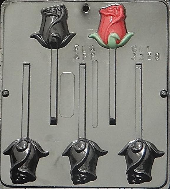 Candy Molds N More Rose Lollipop Chocolate Candy Mold 3328