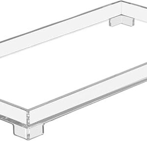 Vanity Bathroom Tray, Acrylic Rectangle Decorative Catchall Organizer Storage Tray (Large-Clear)