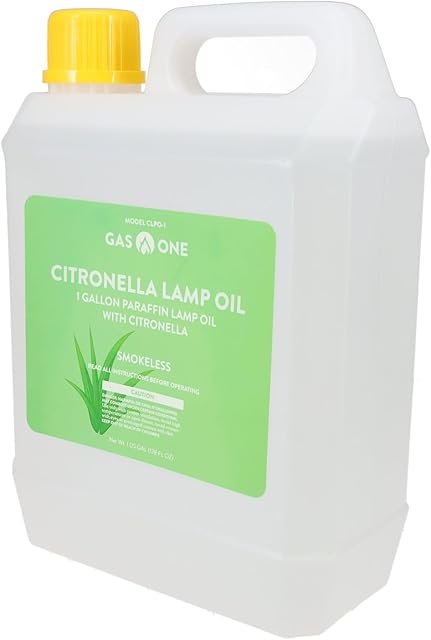 1 Gallon Lamp Oil Torch Fuel – Extra Strength Citronella Oil – Clear Paraffin Lamp Oil – Smokeless & Clean Burning – Ideal for Outdoor Torches, Lanterns & Oil Lamps