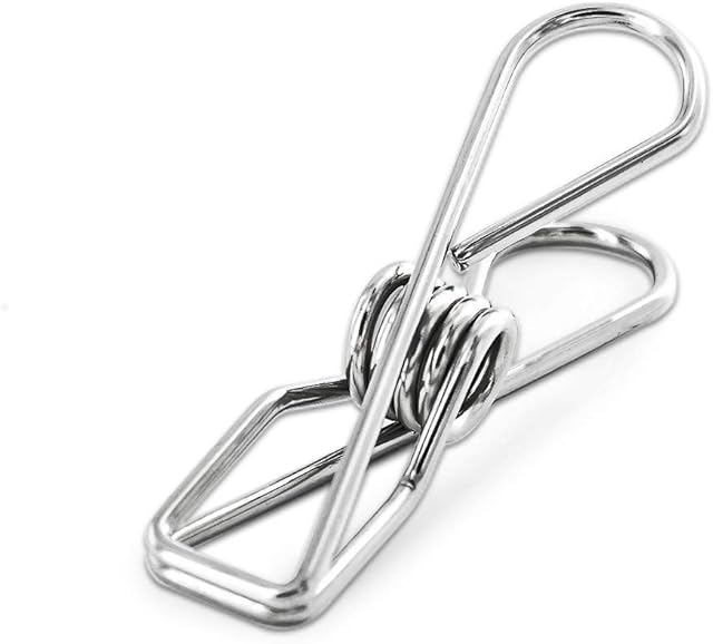 40 Pack Stainless Steel Small Clothes Pins Durable Clothes Pegs Multi-Purpose Metal Wire Utility Clips for Laundry Home Kitchen Outdoor Travel Office