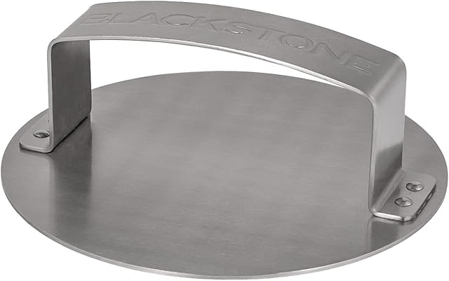 Blackstone Smash & Sear Press – Smash Burger Tool for Griddle, Grill, Hamburger, Meat, Panini, Bacon, Sandwich, Steak – Metal Stainless Steel Food Press & Patty Maker – Meat & Veggie Burger Smasher