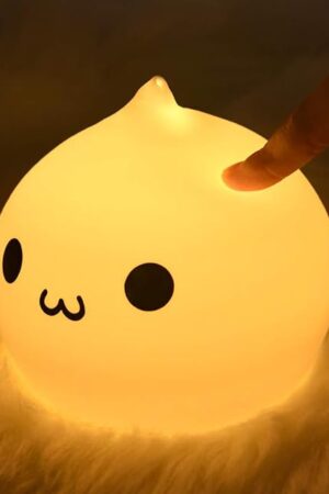 ZKLiLi Night Light for Kids, Cute Lamp Dumpling Light Birthday Gifts for Girls Boys, Kawaii Nightlight Silicone Portable Nursery Battery Powered Animal Night Lights for Baby Toddler Teen Bedrooms