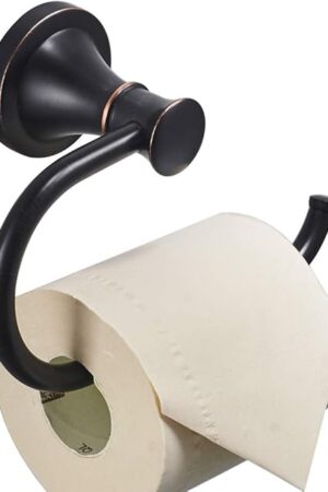 BESy Oil Rubbed Bronze Toilet Tissue Paper Holder Oil Rubbed Bronze Bathroom Accessories Toilet roll Paper Hanger, Wall Mounted, Rustproof