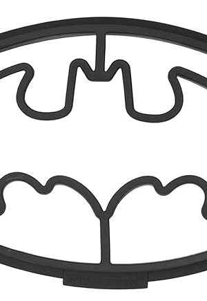 Whiskware Justice League Silicone Pancake Mold and Shaper, Breakfast Art Dishwasher Safe, BPA and Phthalate Free Plastic, Batman