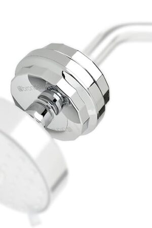 Brondell Shower Filter VivaSpring, Compact Polished Chrome – High Output, 100% High-Purity KDF Filtration, With FF-30 Filter Cartridge, Filtered Shower Water for Healthier Skin & Hair