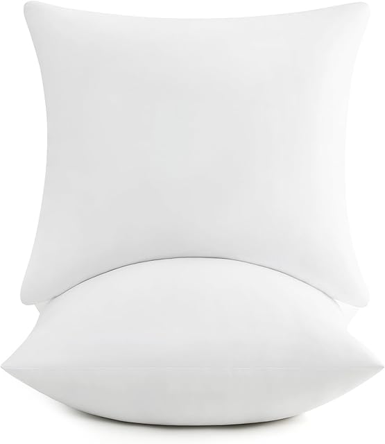 puredown® 20x20 Pillow Inserts, Full Fluffy Square Down Alternative Stuffer Set of 2, Soft Plush Decorative Throw Pillows for Couch, Sofa, Bed and Home Decor