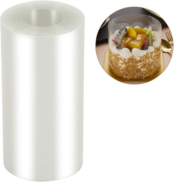 Cake Collars 4 x 394inch (5.9 mil thick) Transparent Acetate Sheets Rolls for Baking Surrounding Edge Decorating