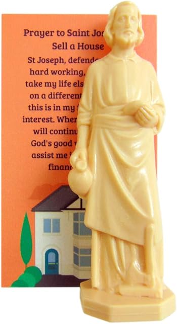 Westmon Works St Joseph Statue for Selling Homes with Instruction Card and House Prayer Complete Set
