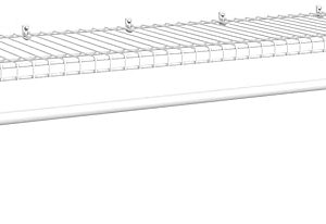 ClosetMaid 5631 SuperSlide Ventilated Shelf Kit with Closet Rod, 4-Foot x 12-Inch, White