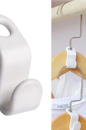 50PCS(or100) Hanger Hooks for Plastic Clips Clothes Space Saving Hangers for Clothes Closet Hangers Space Saver