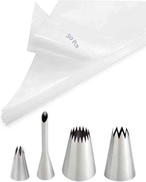 Churro Making Kit – 54 Pcs Large Piping Tips and Bags Set for Homemade Churrera, Churro Maker and Filler