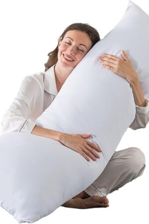 BedTreat Full Body Pillow Insert for Adults - Soft & Fluffy Body Pillow for Side Sleepers - Long & Breathable Body Pillow Insert(20 X 54,White)
