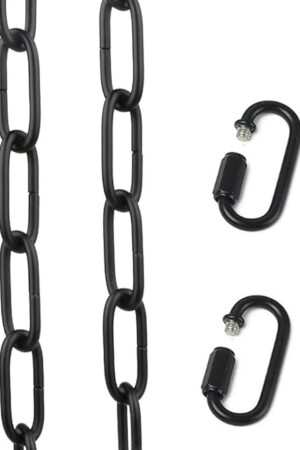 6 feet Black Pendant Light Fixture Chain Permits Installation of Chain-Hung Fixtures On High Ceilings with Maximum Fixture Weight of 50 Pounds