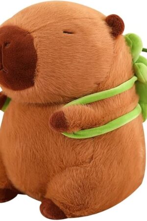 Capybara Plush Toy Turtle Backpack Cuddly Soft Stuffed Animal Pillow, Cute Capybara Plushie for Boys & Girls, Birthday Gift & Room Decor 9"